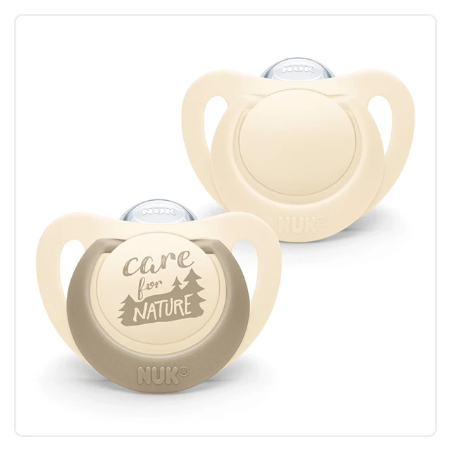 NUK - For Nature Πιπίλα Σιλικόνης Μπεζ 6-18m (107.368.08) | 2τμχ