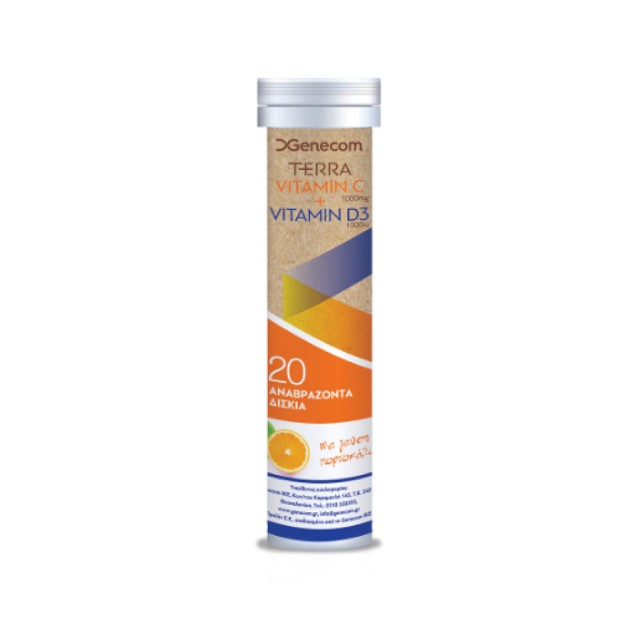 GENECOM - Terra Vitamin C 1000mg + D3 1000iu | 20eff.tabs