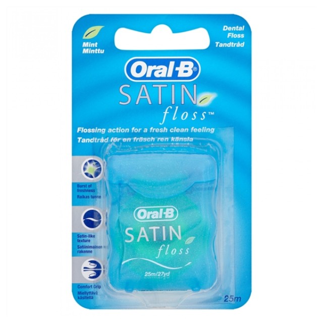 ORAL-B - Satin Floss Μεσοδόντιο Οδοντικό Νήμα mint | 25m