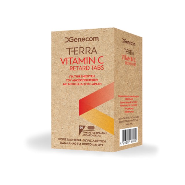 GENECOM - Terra Vitamin C Retard Tabs | 60tabs