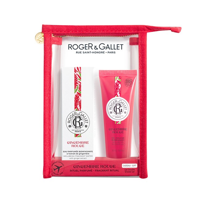 ROGER&GALLET - Set Gingembre Rouge Eau parfumée bienfaisantel (30ml) & Gingembre Rouge Shower Gel (50ml)