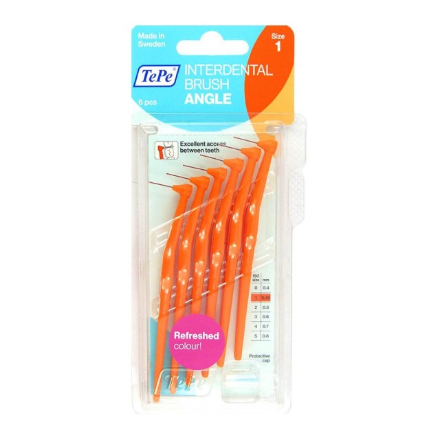 TePe- International Brush Angle TePe Angle No.1 Πορτοκαλί 0,45mm| 6τμχ