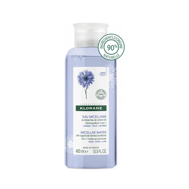KLORANE - Eau Demaquillante Apaisante Au Bleuet for Face Eyes & Lips | 400ml
