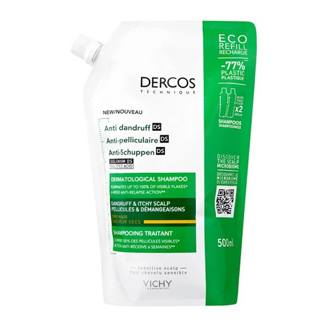 VICHY - Dercos Anti-dandruff Dry Hair Shampoo Refill | 500ml