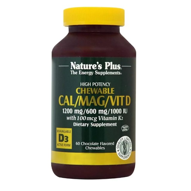 Natures Plus CAL/MAG/W/VIT D & K2 60 Chewables