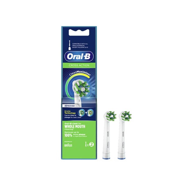 ORAL-B - Cross Action Ανταλλακτικά Ηλεκτρικής Οδοντόβουρτσας | 2τμχ