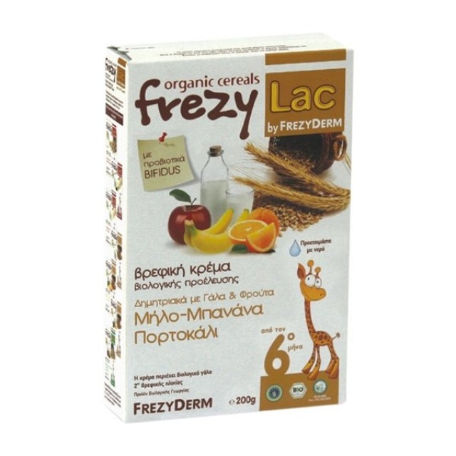 FREZYDERM - FREZYLAC Βρεφική Κρέμα Δημητριακά με Γάλα & Φρούτα | 200gr