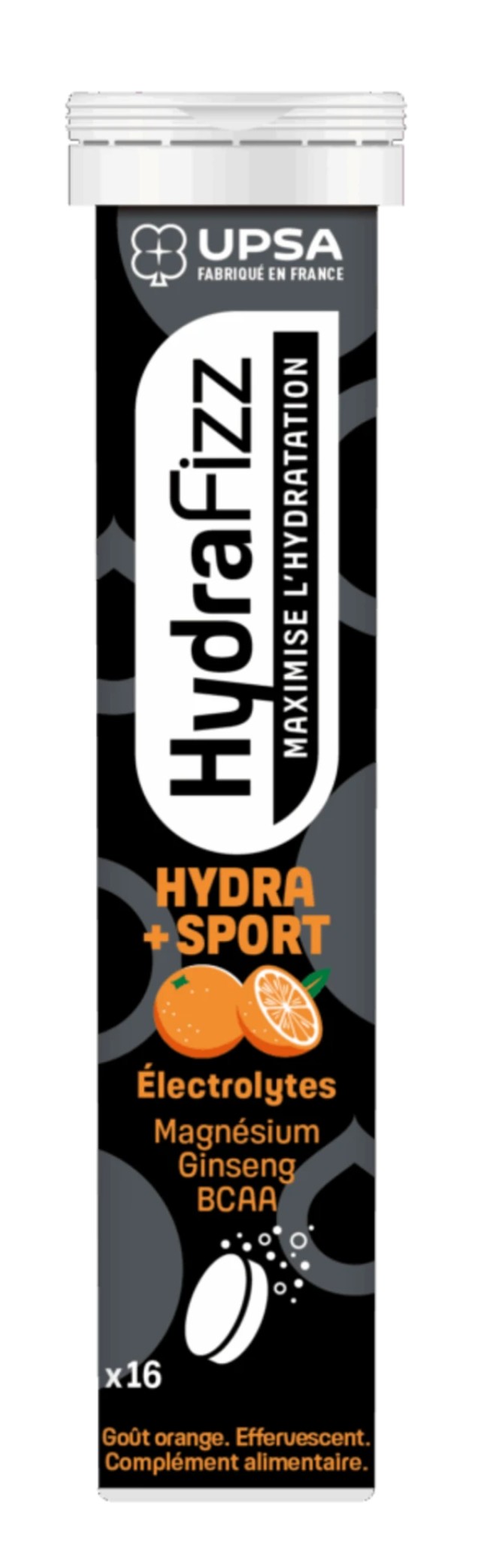 Upsa Hyrdrafizz Ηλεκτρολύτες Hydra + Sport Με Γεύση Πορτοκάλι 16 αναβράζοντα Δισκία