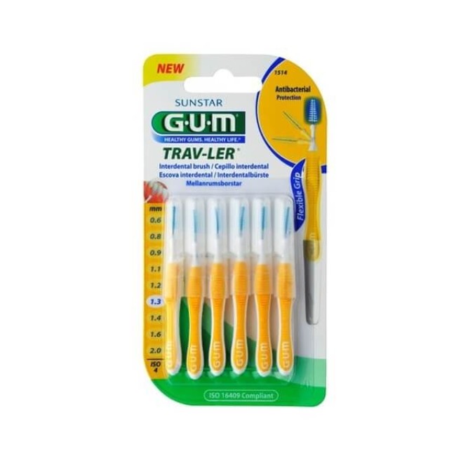 GUM - 1514 Trav-ler Tapered 1,3mm Κίτρινο | 1τμχ