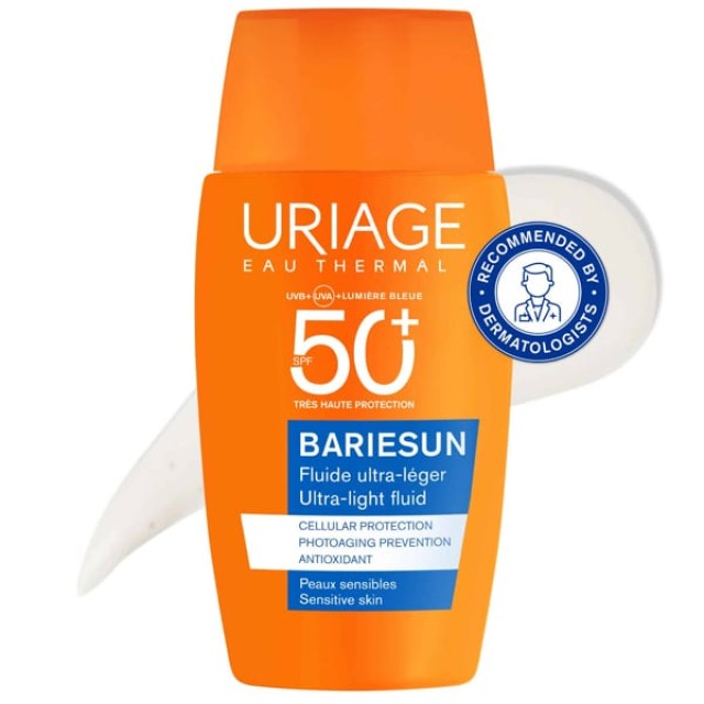 Uriage Bariesun Ultra-Light Fluid Λεπτόρρευστο Αντηλιακό Προσώπου SPF50+ 30ml