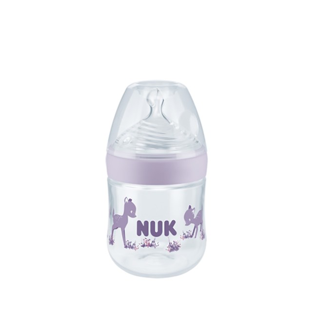 NUK - Nature Sense Μπιμπερό Πλαστικό Μωβ με Θηλή σιλικόνης Even Softer Small (10.743.022)|150ml