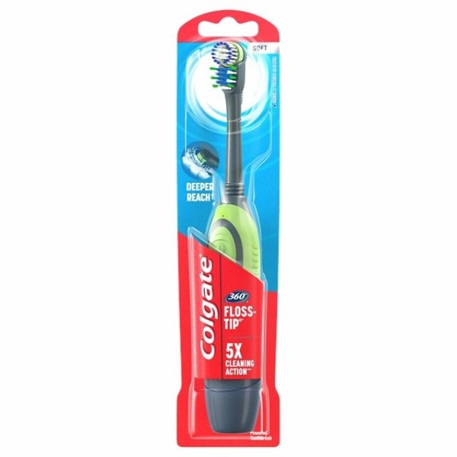 COLGATE - 360 Floss-Tip Bristles Actibrush Battery Operated Toothbrush Medium | 1τμχ