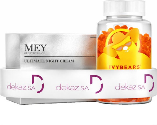 Mey Promo με Mey Ultimate Night Cream Αντιγηραντική Κρέμα Προσώπου Νυκτός, 45ml & Δώρο IvyBears Boost Tan, 60gummies