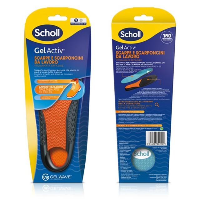 SCHOLL - GelActiv Insoles for Work Shoes Size L (40-46.5) | 1pair