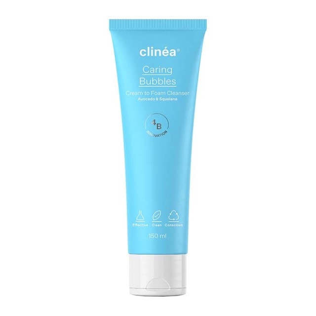 CLINEA - Caring Bubbles Κρεμώδης Αφρός Καθαρισμού Προσώπου | 150ml