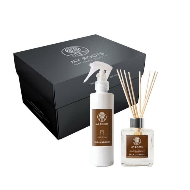MY ROOTS - Silk & Cashmere Collection Gift Set Silk & Cashmere Diffuser Sticks (100ml) & Silk & Cashmere Linen Spray (200ml)