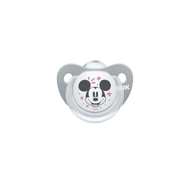 NUK - Trendline Disney Mickey Ορθοδοντική Πιπίλα Σιλικόνης 6-18m Γκρί (10.736.380) | 1τμχ