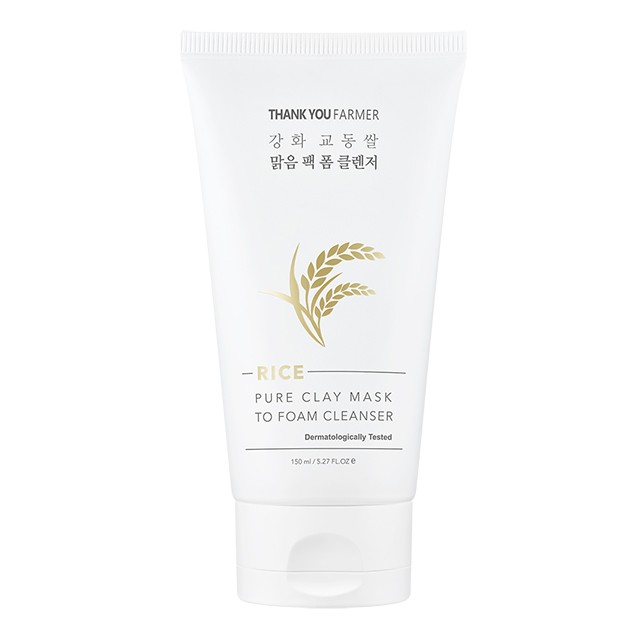 THANK YOU FARMER - Rice Pure Clay Mask to Foam Cleanser | 150ml
