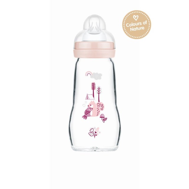 MAM - Feel Good Γυάλινο Μπιμπερό Colours Of Nature 2m+ Girl (372SG) | 260ml