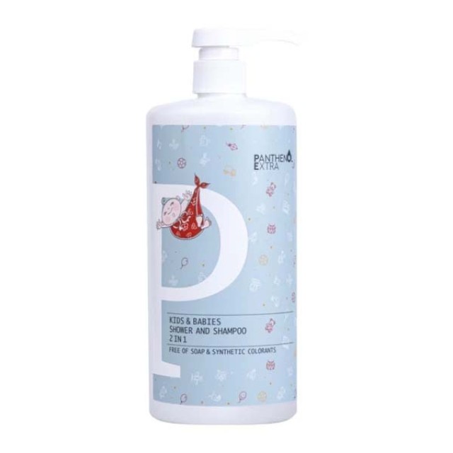 Panthenol Extra Kids & Babies Shower & Shampoo 2 in 1, 1000ml