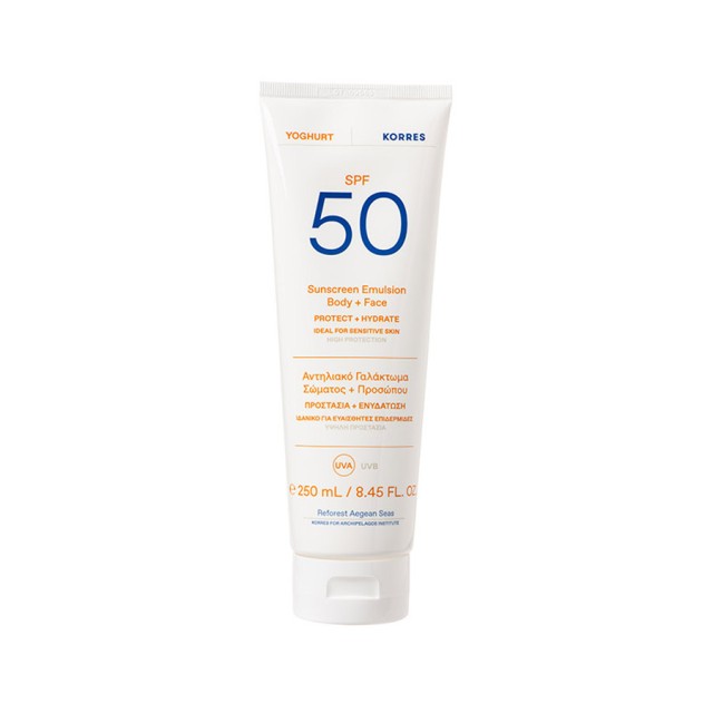 KORRES - Yoghurt Sunscreen Emulsion Body and Face SPF50 | 250ml