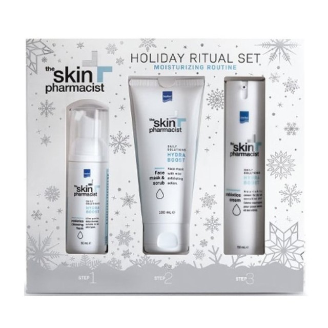 Intermed The Skin Pharmacist Hydra Boost Christmas Kit με Ηydra Boost Μάσκα Απολέπισης, 100ml, Probiotics Αφρό Καθαρισμού, 50ml & Probiotics Ενυδατική Κρέμα, 50ml