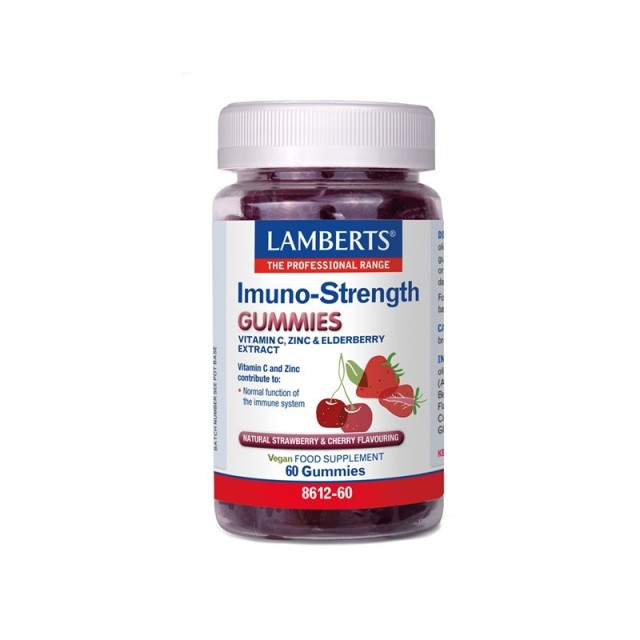 Lamberts Immuno-Strength Gummies Ενίσχυση του Ανοσοποιητικού με Γεύση Φράουλα-Κεράσι, 60gummies