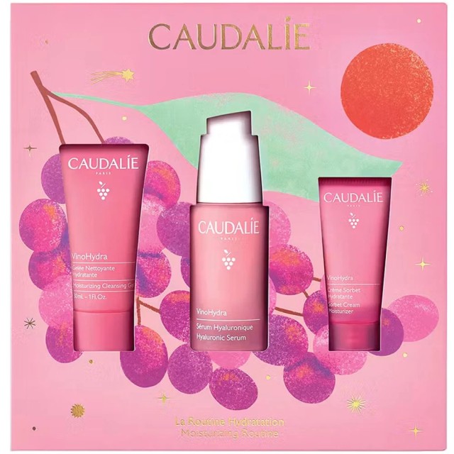 Caudalie Promo Vinohydra The Moisturizing Routine Hyaluronic Serum Ενυδατικός Ορός Προσώπου 30ml & Δώρο Moisturizing Cleansing Gel 30ml & Δώρο Sorbet Cream Moisturizer 15ml