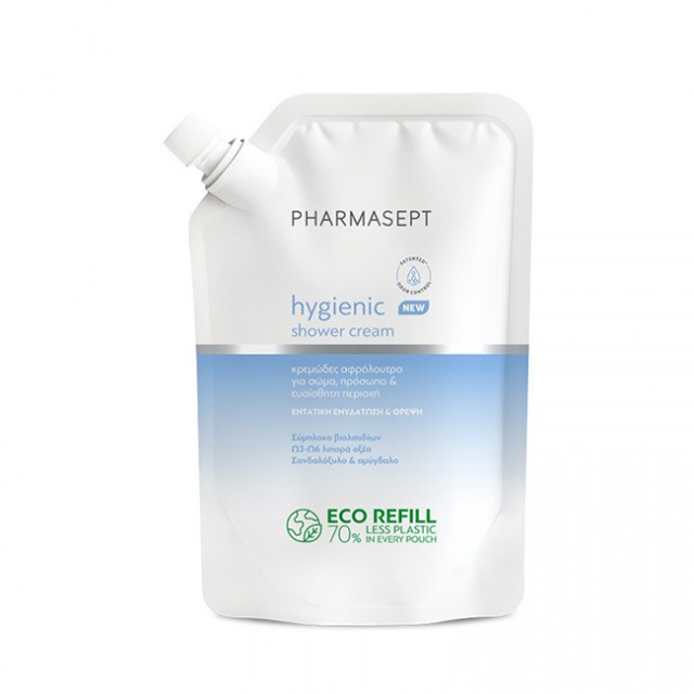 Pharmasept Hygienic Shower Cream Refill Aνταλλακτικό Κρεμώδες Αφρόλουτρο για Ενυδάτωση & Θρέψη, 900ml