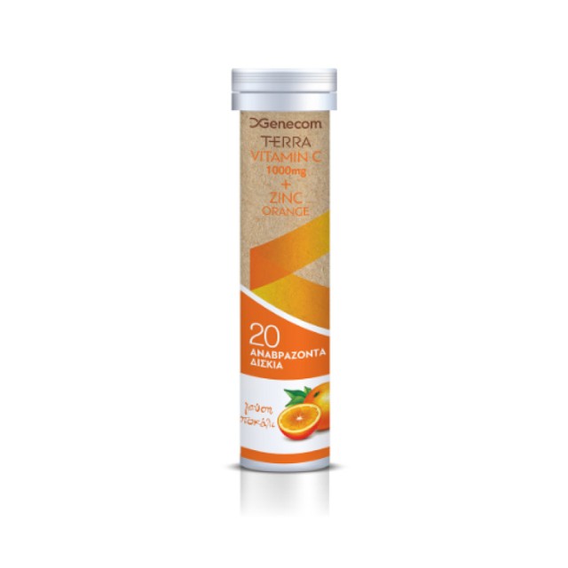 GENECOM - Terra Vitamin C 1000mg + Zinc Orange | 20eff.tabs