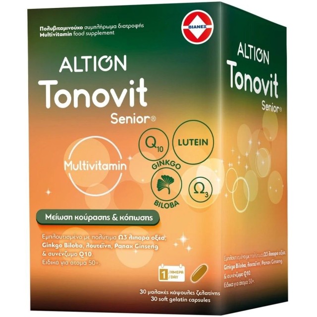 Altion Tonovit Πολυβιταμίνη για Ενέργεια κατάλληλη για ενήλικες 50+ 30 κάψουλες