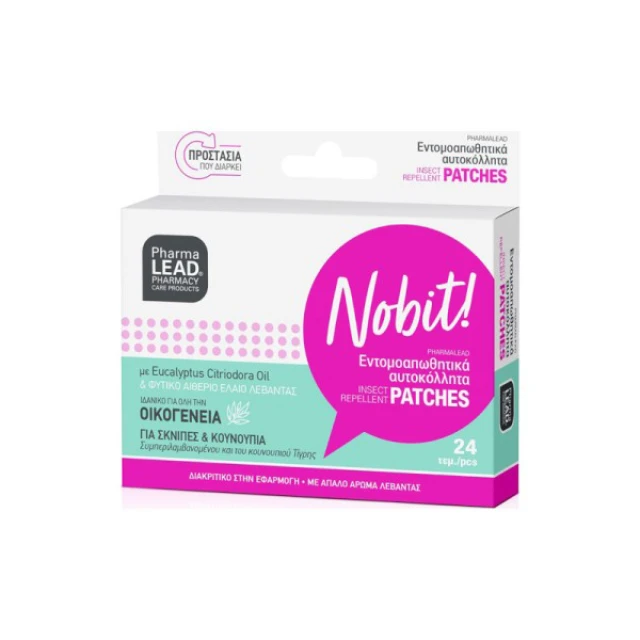 PharmaLead - Nobit! Εντομοαπωθητικά Αυτοκόλλητα για Σκνίπες & Κουνούπια ,24τμχ