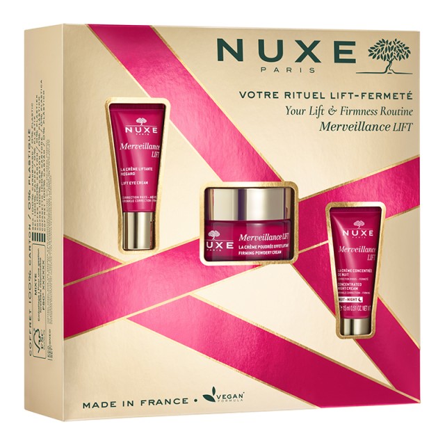 NUXE - Merveillance Your Life & Firmnes Routine Lift Eye Cream (15ml) & Lift Firming Powdery Cream (50ml) & Lift Concentrated Night Cream (50ml)