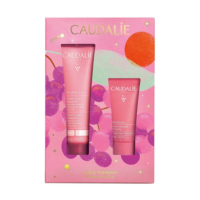 Caudalie Xmas Promo VinoHydra Moisturizing Duo για Καθαρισμό & Ενυδάτωση της Επιδερμίδας με VinoHydra Sorbet Cream Moisturizer, 60ml & Δώρο VinoHydra Moisturizing Gel Καθαρισμού Προσώπου & Ματιών, 30ml