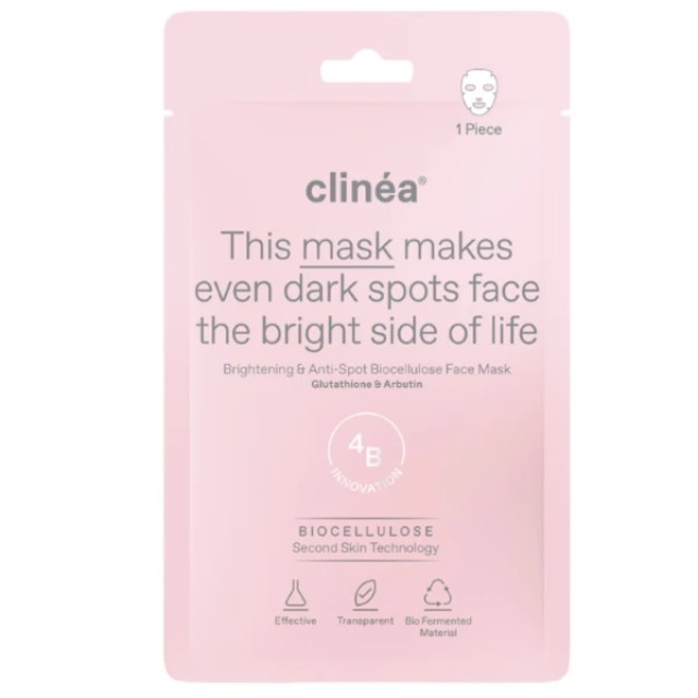 Clinea Brightening & Anti-Spot Biocellulose Face Mask, 1 τεμάχιο
