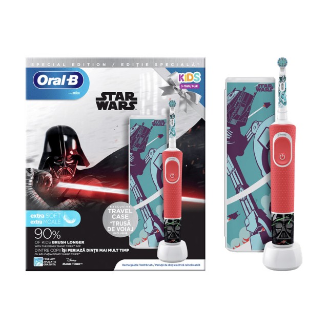 ORAL B - KIDS Vitality Star Wars (1Tτμχ) & ΔΩΡΟ Travel Case για 3+ years (1τμχ)