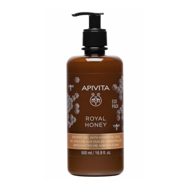 APIVITA - EcoPack Royal Honey Shower Gel with Essential Oils | 500ml