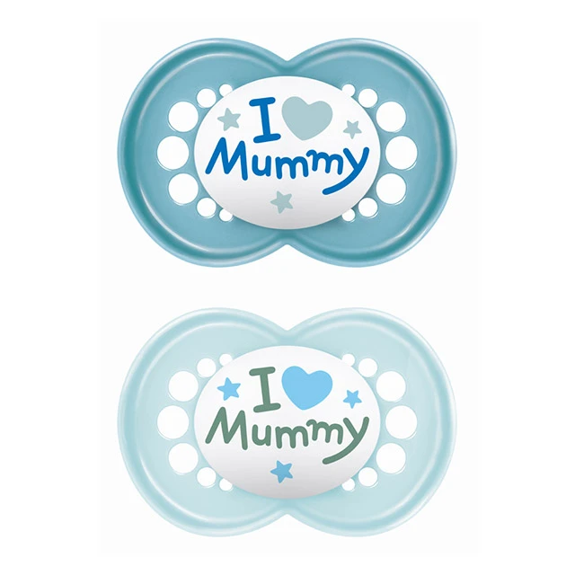 MAM - Ι Love Mummy & Daddy Πιπίλα Σιλικόνης 6-16m Boy (170SB2) | 2τμχ