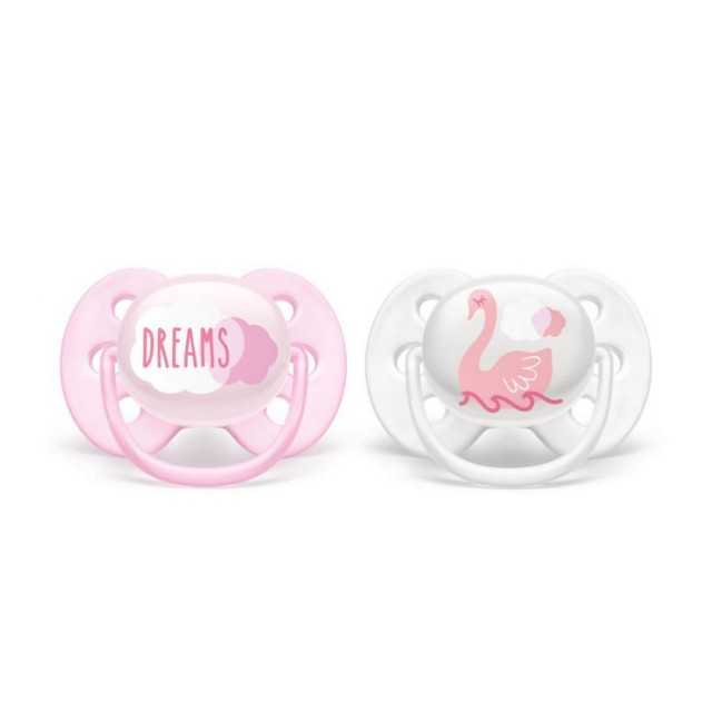 AVENT - Ultra Soft Ορθοδοντική Πιπίλα Σιλικόνης 0-6m (SCF222/02) Ροζ | 2τμχ