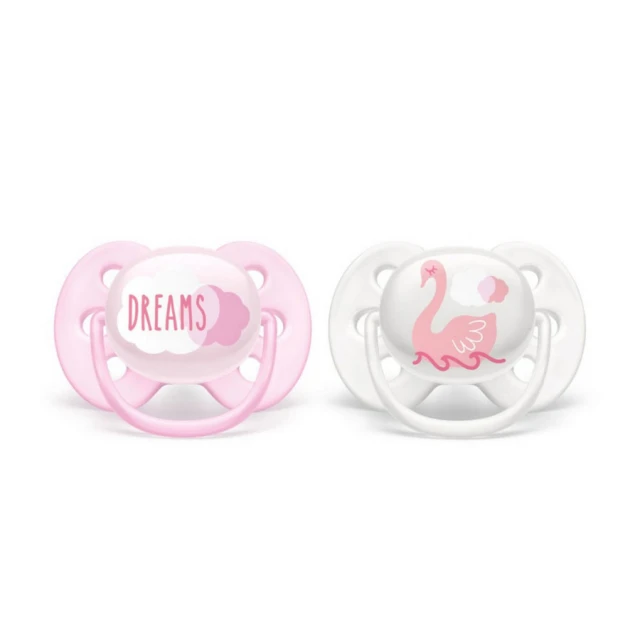 AVENT - Ultra Soft Ορθοδοντική Πιπίλα Σιλικόνης 0-6m (SCF222/02) Ροζ | 2τμχ