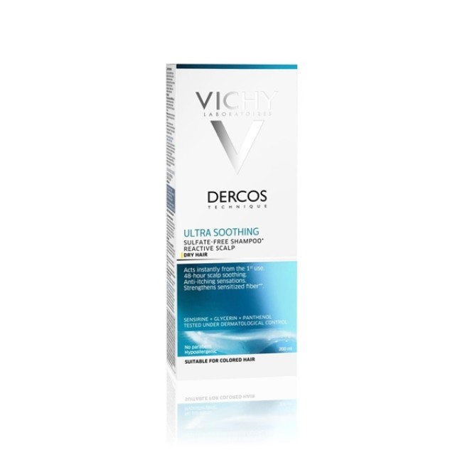 VICHY - Dercos Ultra Soothing Shampoo Dry Hair | 200ml
