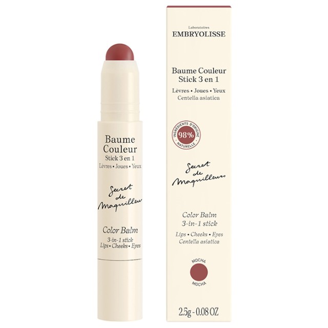 Embryolisse Color Balm 3-in-1 Stick Mocha Πολυχρηστικό Στικ Προσώπου για Χείλη & Ζυγωματικά & Βλέφαρα 2,5g