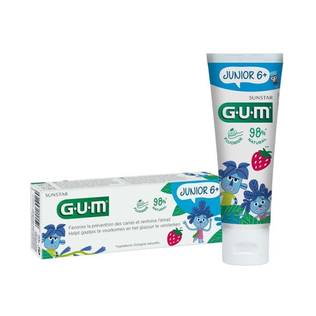 GUM - Junior 6+ Οδοντόκρεμα για Παιδιά με Γεύση Φράουλα | 50ml