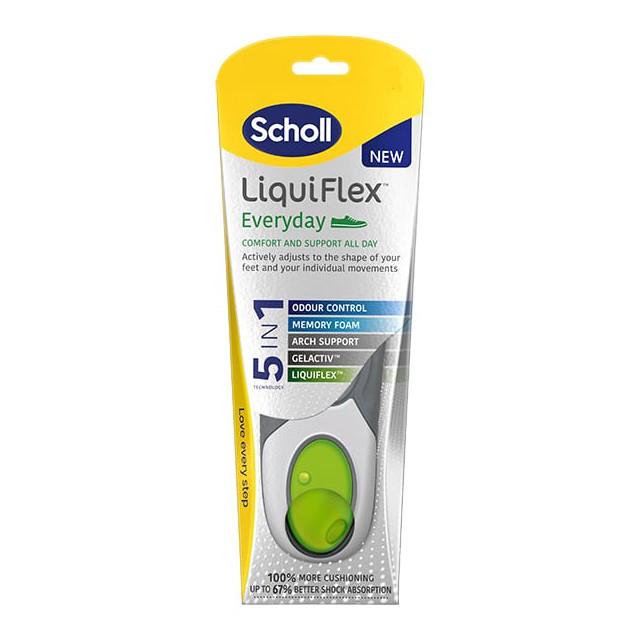 SCHOLL - LiquiFlex EveryDay 5 in 1 Technology Size L (42-47) Aνατομικοί Πάτοι | 1pair
