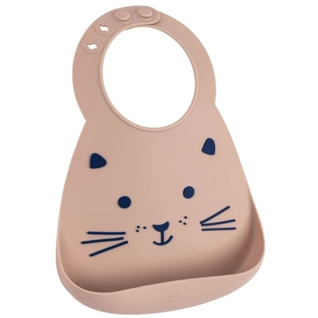 MAKE MY DAY - Baby Bib Purr-Fect Cat 6m+ | 1τμχ