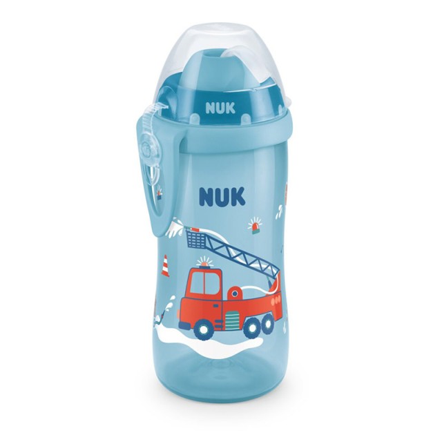 NUK - Flexi Cup Παγουράκι με καλαμάκι Soft Μπλε 12m+ (10.527.312) | 300 ml
