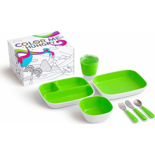 MUNCHKIN - Splash Dining Set Green 18m+ | 7τμχ