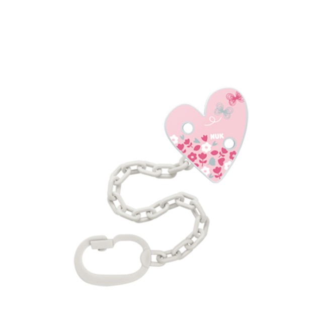 NUK - Αλυσίδα Πιπίλας Καρδιά Ροζ (10.751.367) | 1τμχ