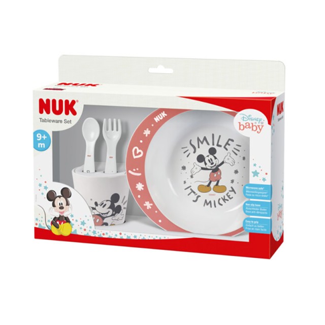 NUK - Disney Mickey Εκπαιδευτικό Σετ Φαγητού 9m+ | 3τμχ