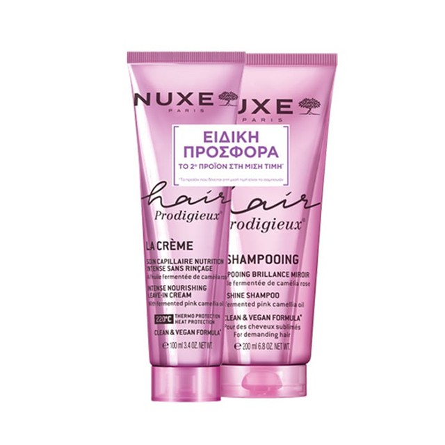 Nuxe Promo Hair Prodigieux (-50% στο 2ο Προϊόν) Intense Nourishing Leave-In Κρέμα Μαλλιών για Αναδόμηση & Θρέψη 100ml & High Shine Σαμπουάν Λάμψης 200ml
